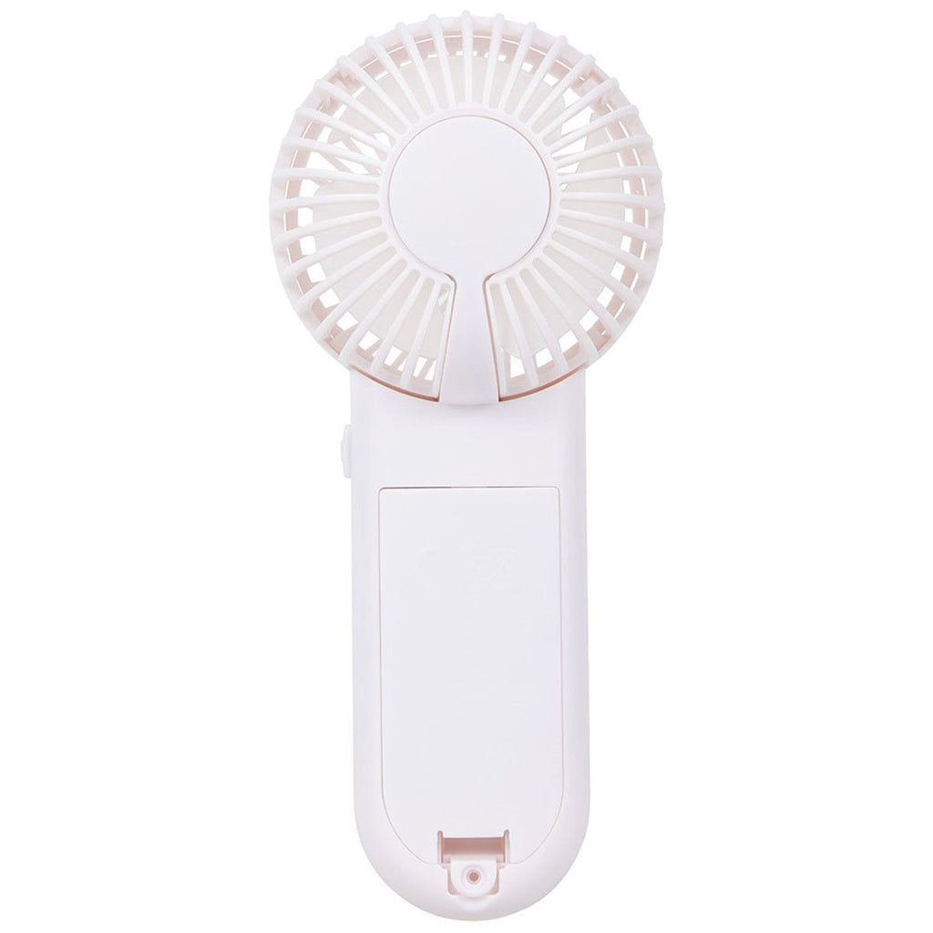 Ariel Premium White Swirl Portable Battery-Operated Fan