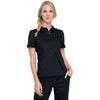 Cherokee Women's Black Tuckable Snap Front Polo Shirt