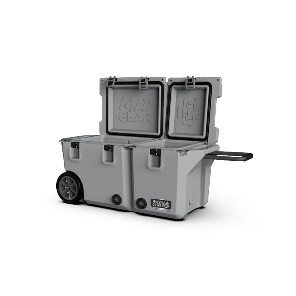 Wylde Gear Grey Freedom Series 65QT Divided Cooler