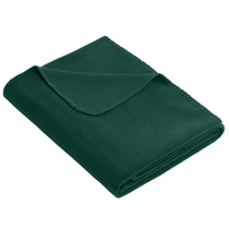Port Authority Dark Green Value Fleece Blanket with Strap