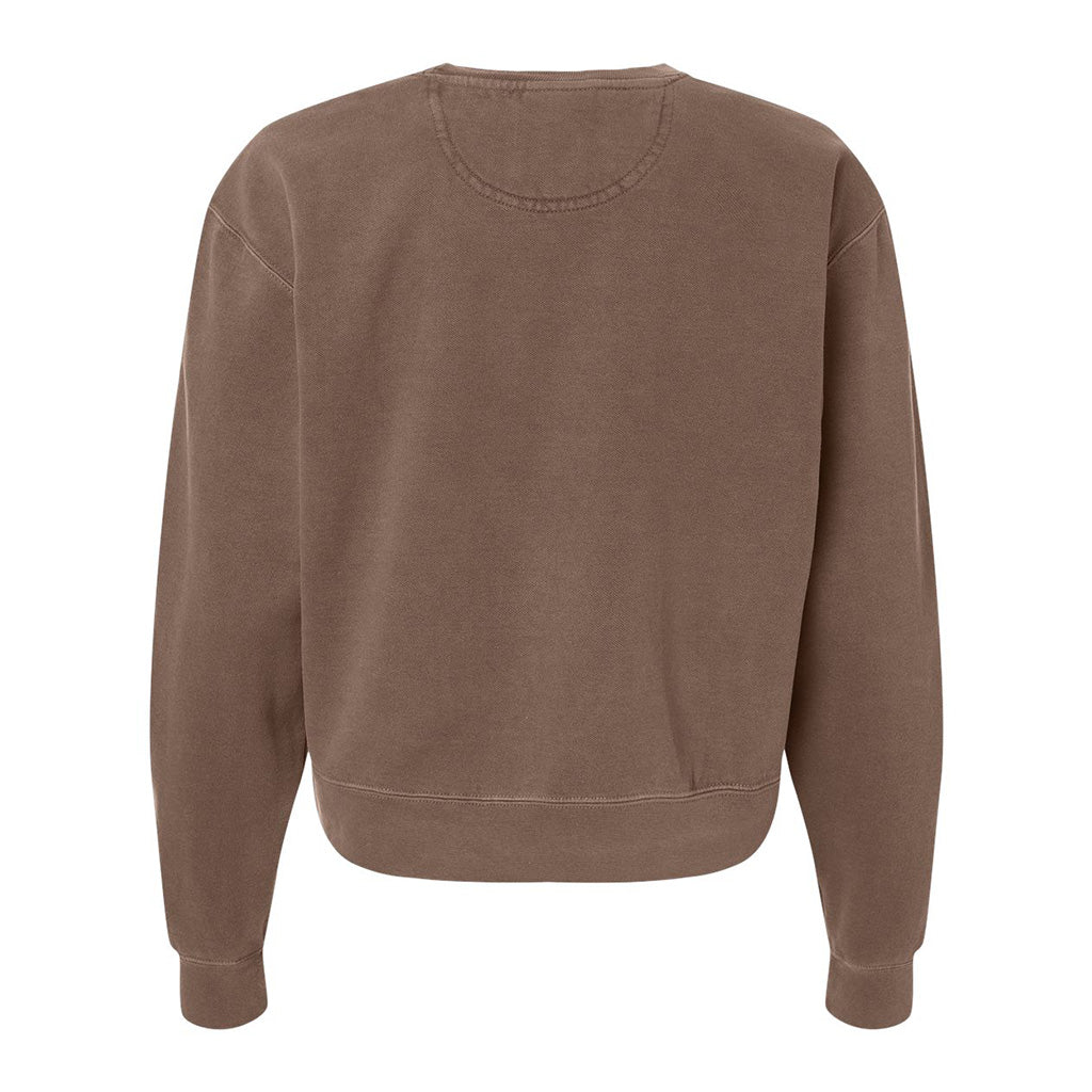 Comfort Colors Women's Espresso Garment-Dyed Mid-Length Crewneck Sweatshirt