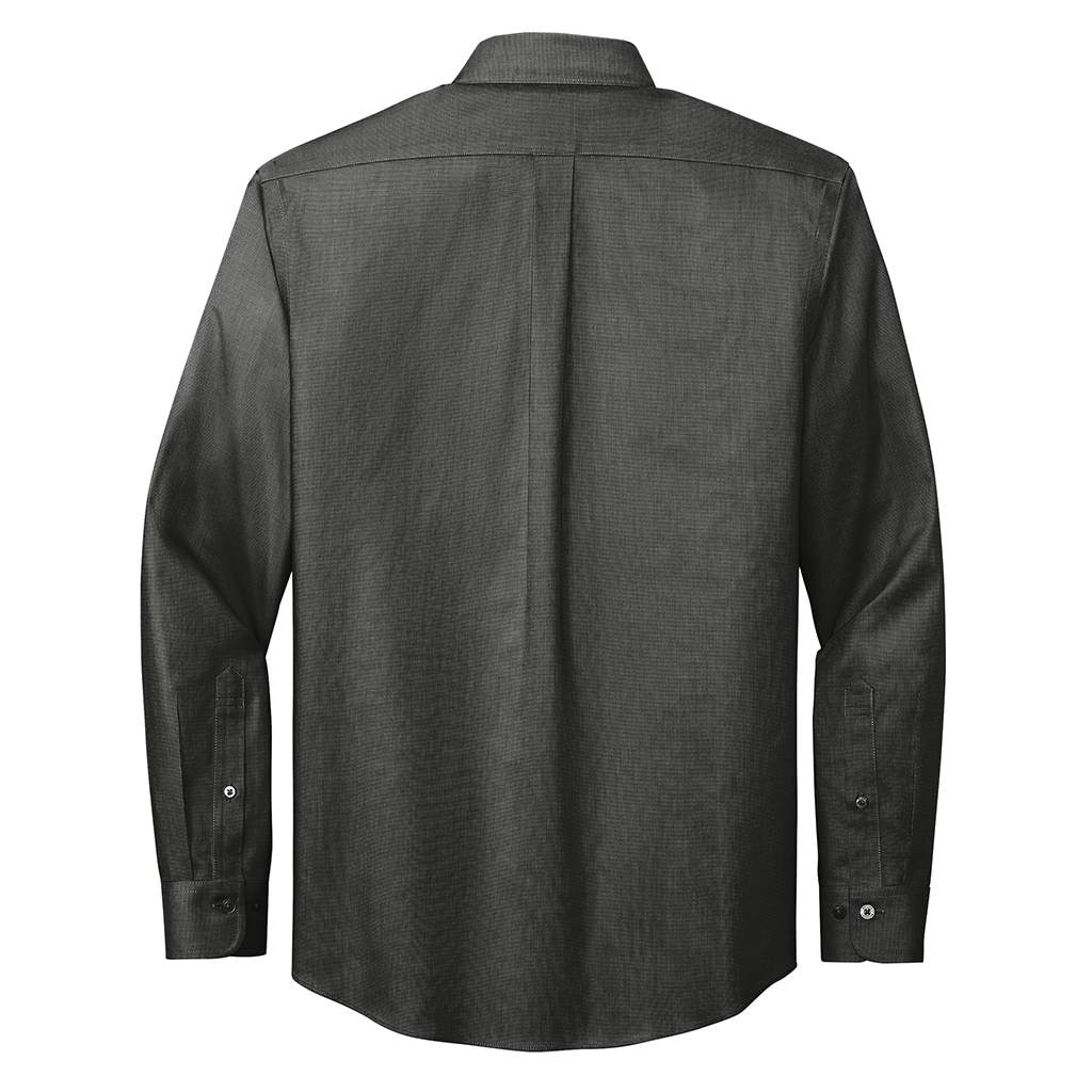 Brooks Brothers Men's Deep Black Tall Wrinkle-Free Stretch Nailhead Shirt