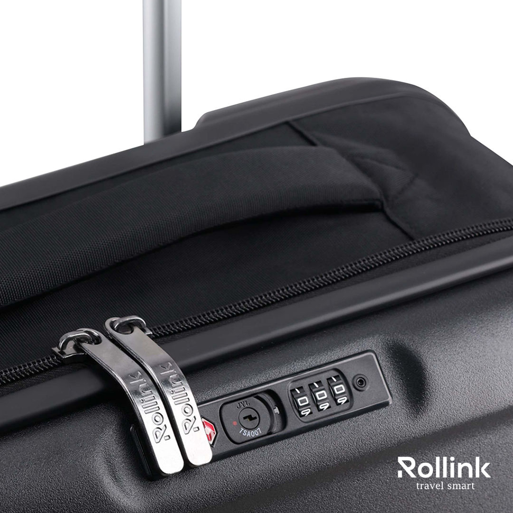 Rollink Black Flex Light 21" Carry On Luggage