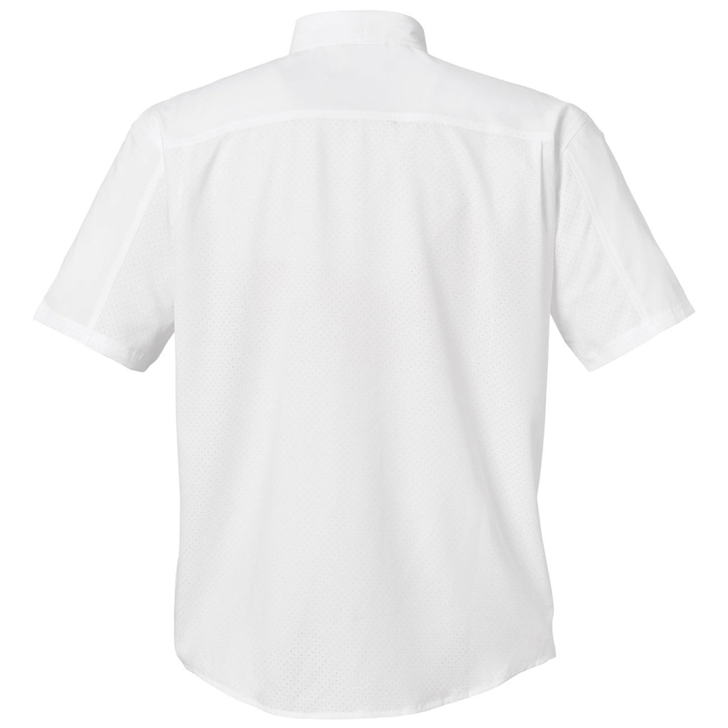 HUK Men's White Tide Point Short Sleeve Shirt