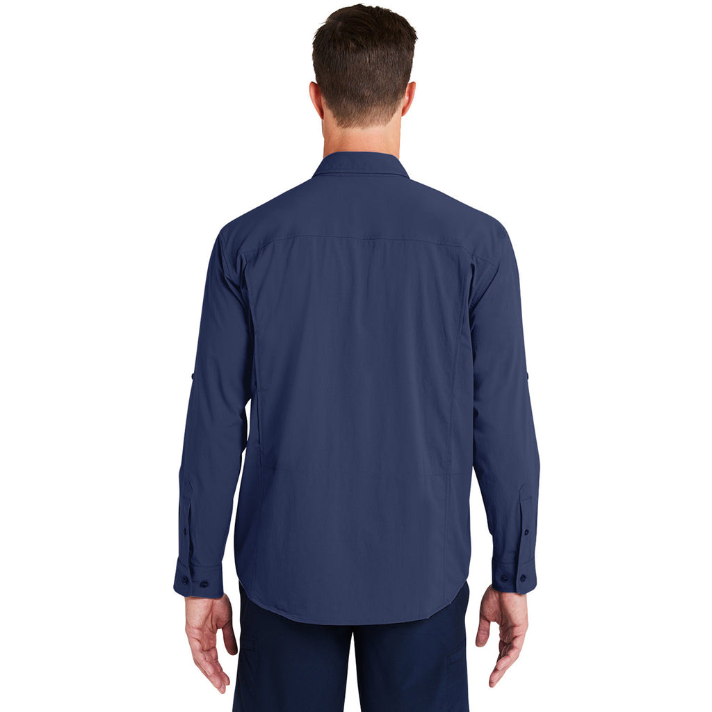 HUK Men's Naval Academy Creekbed Long Sleeve Shirt