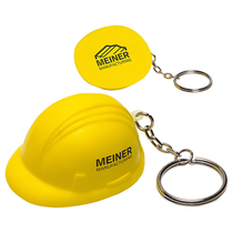 Ariel Yellow Hard Hat Stress Reliever Key Chain