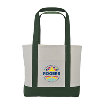 Gemline Green Large Canvas Tote