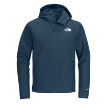 The North Face Men's Shady Blue Dark Heather Barr Lake Hooded Soft Shell Jacket