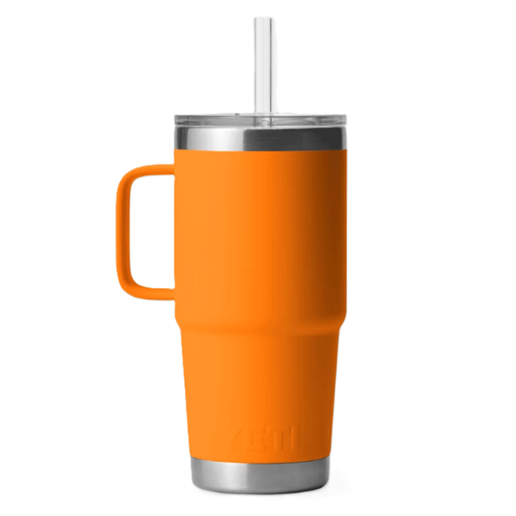 YETI King Crab Orange Rambler 25 oz Mug W/Straw Lid