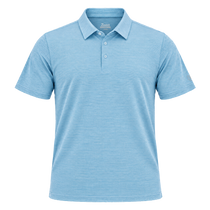 Zusa Men's Summer Sky Heather Stripe Polo
