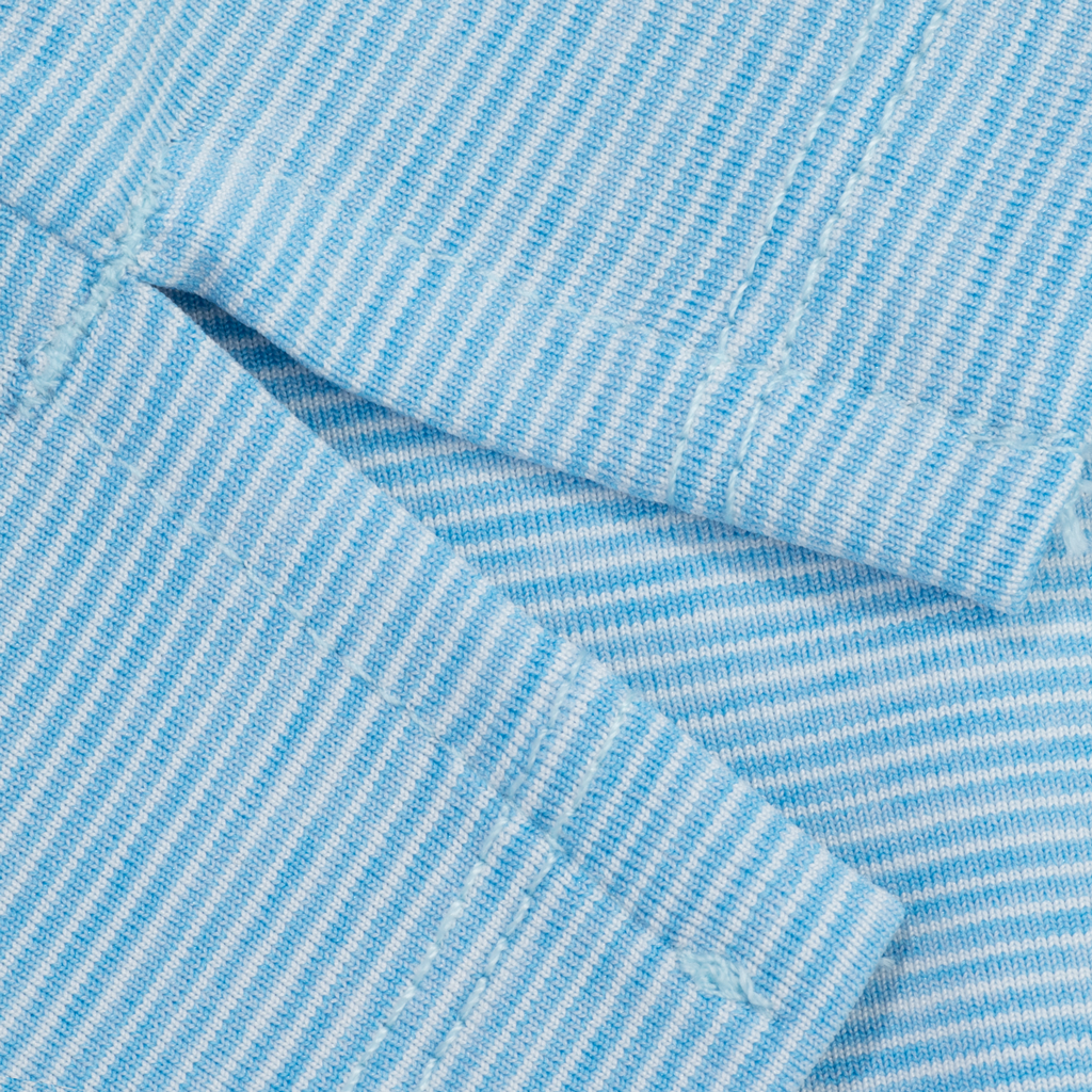 Zusa Men's Summer Sky Heather Stripe Polo