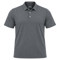 Zusa Men's Steel/Black Heather Stripe Polo