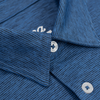 Zusa Men's Vivid Blue/Navy Heather Stripe Polo