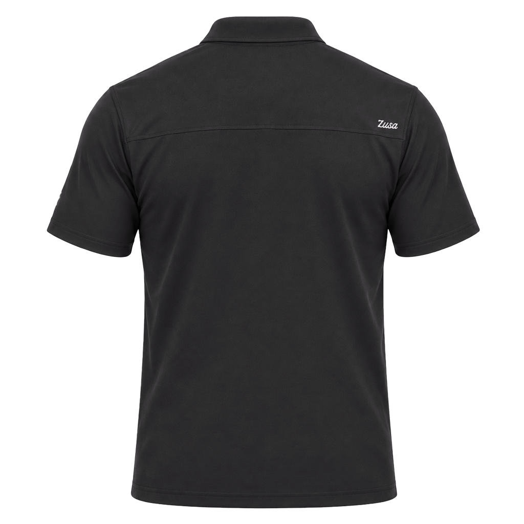 Zusa Men's Black Everyday Pique Polo