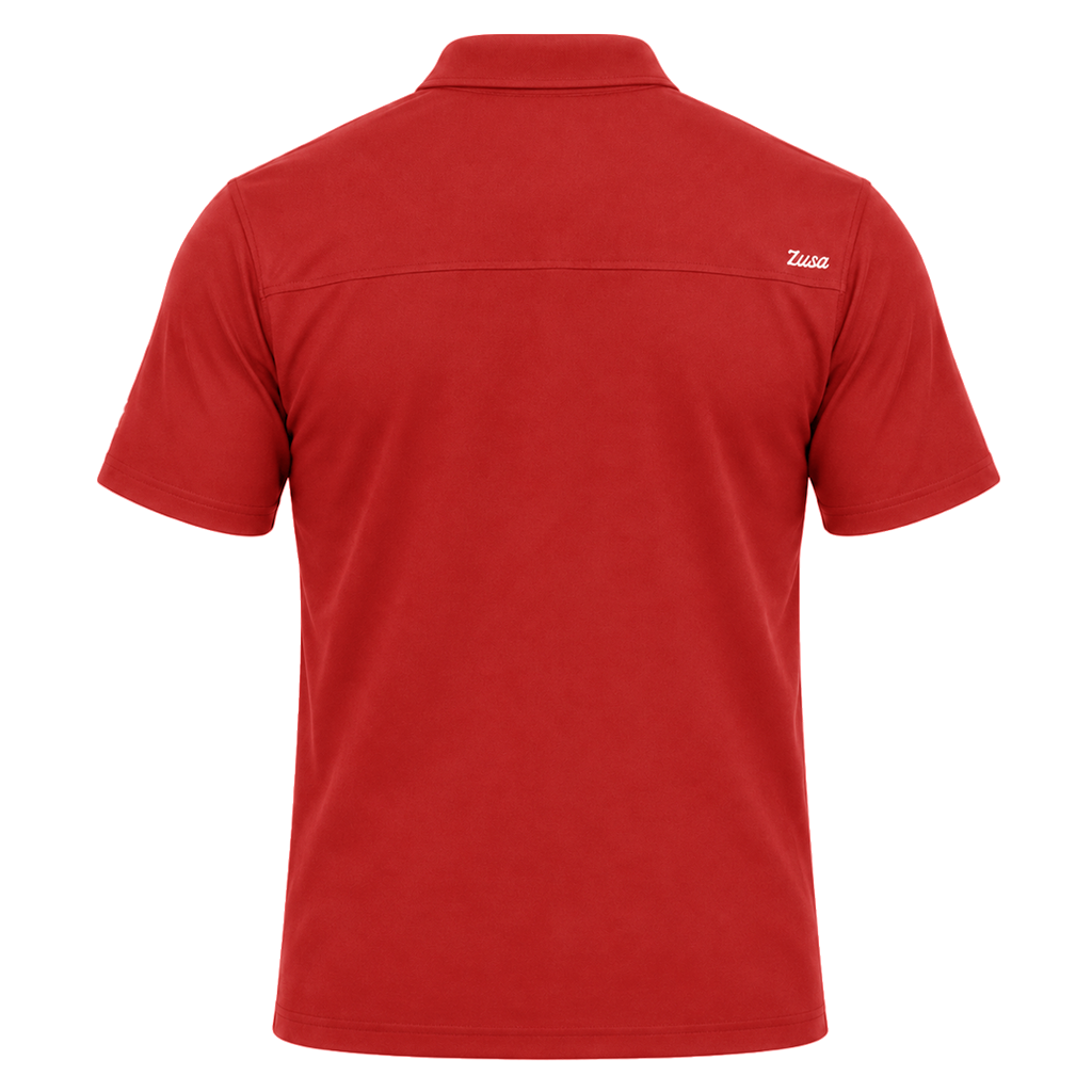 Zusa Men's Red Everyday Pique Polo