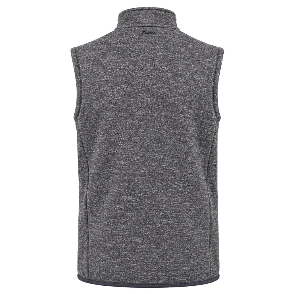 Zusa Men's Light Grey Heather Midtown Fleece Vest