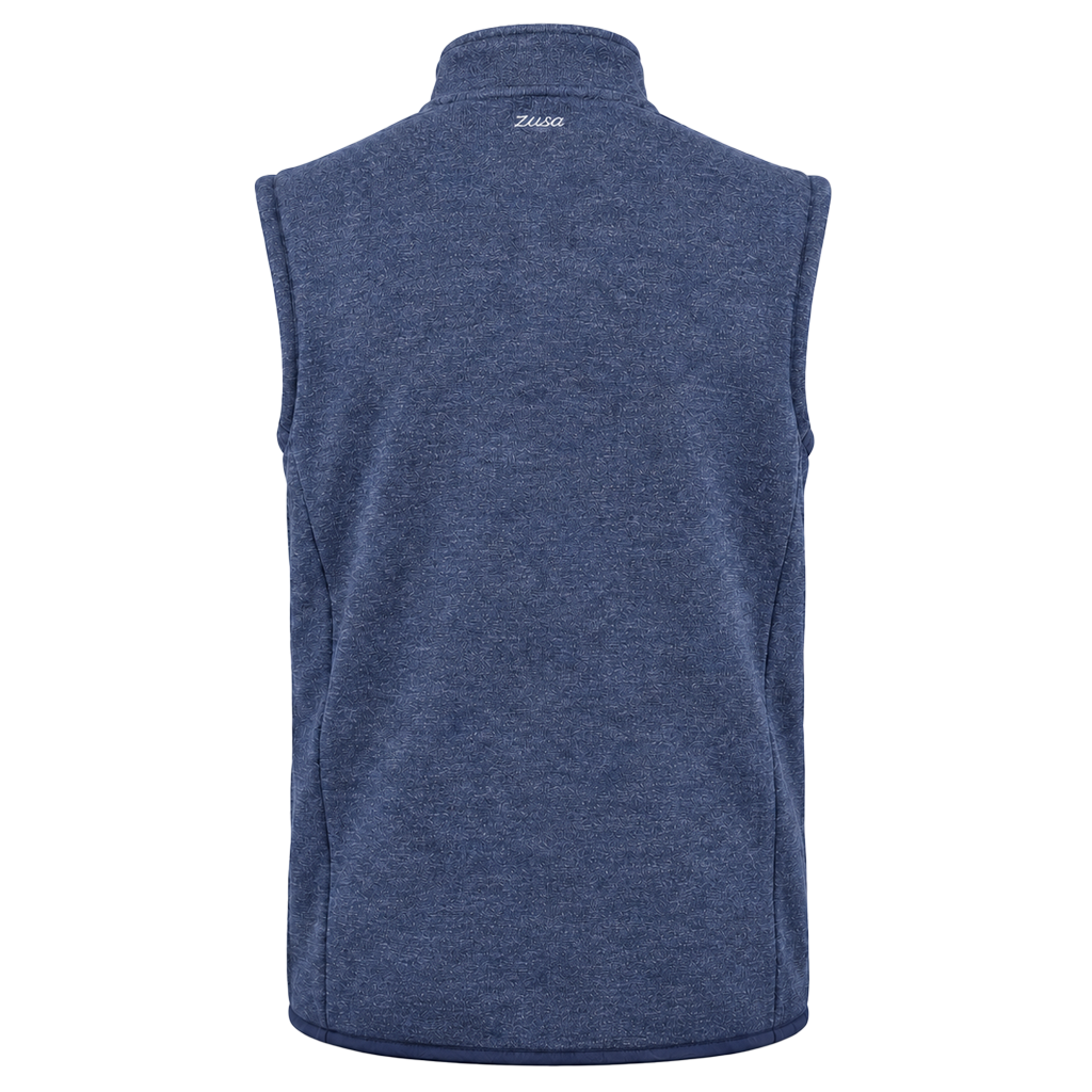 48-Hour Zusa Men's True Navy Heather Midtown Fleece Vest