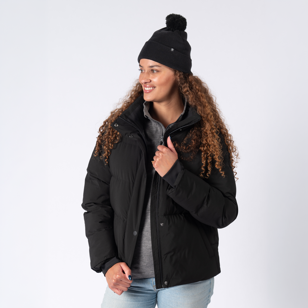 Zusa Black Cold Snap Cuffed Beanie