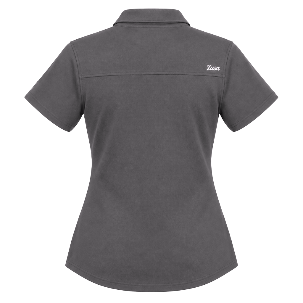 48-Hour Zusa Women's Charcoal Everyday Pique Polo