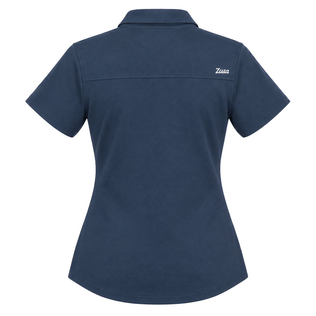 48-Hour Zusa Women's Navy Everyday Pique Polo