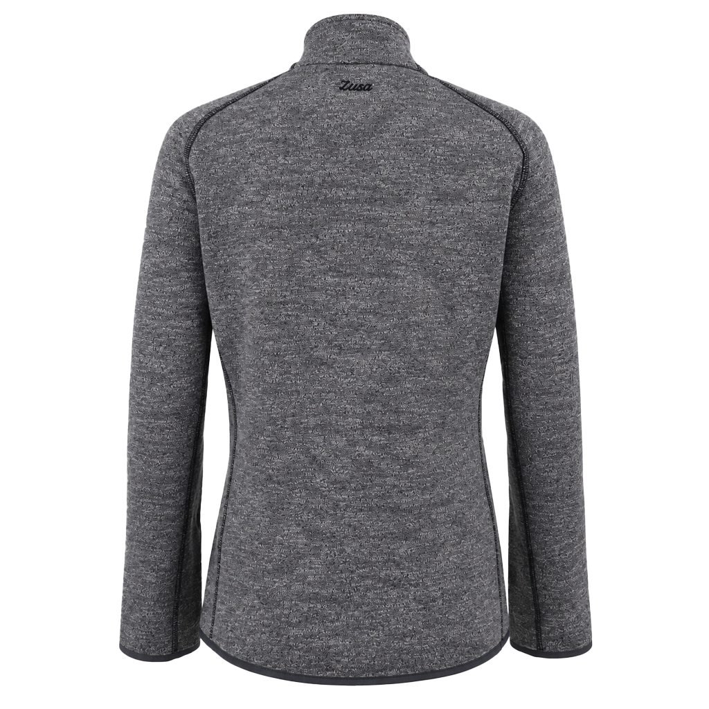 Zusa Women's Light Grey Heather Midtown Fleece Full Zip