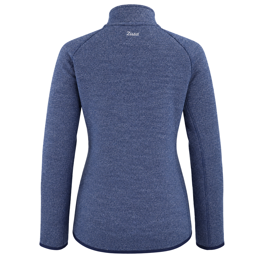 48-Hour Zusa Women's True Navy Heather Midtown Fleece Full Zip
