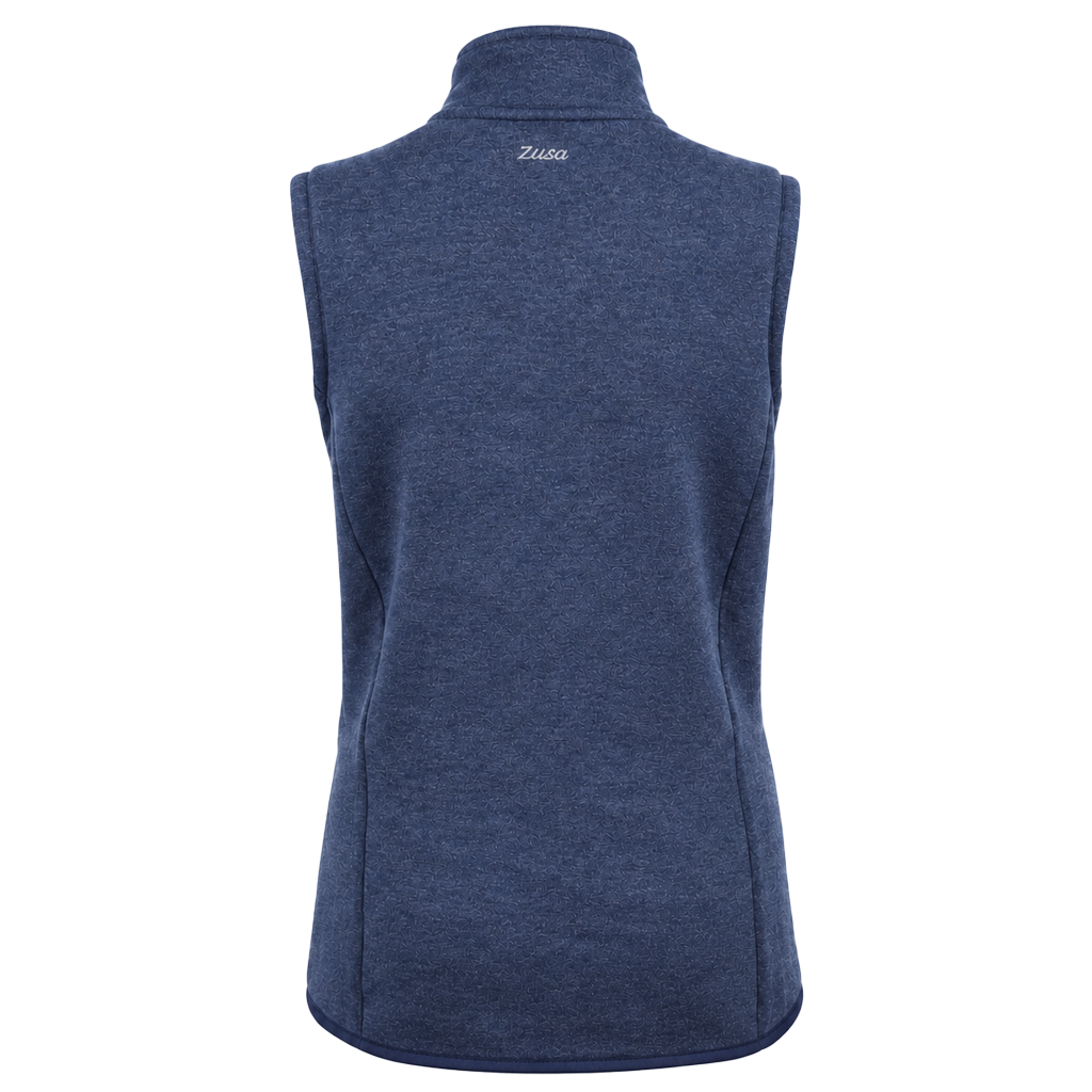 48-Hour Zusa Women's True Navy Heather Midtown Fleece Vest