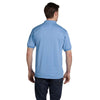 Hanes Men's Light Blue 5.2 oz. 50/50 EcoSmart Jersey Knit Polo