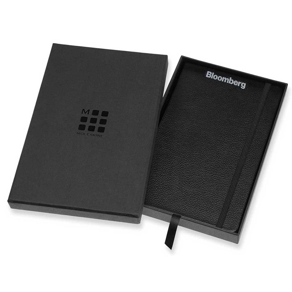 Moleskine Black Leather Ruled Large Notebook