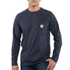 Carhartt Men's Tall Navy Force Cotton L/S T-Shirt