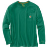 Carhartt Men's Tall Botanical Green Force Cotton Long Sleeve T-Shirt