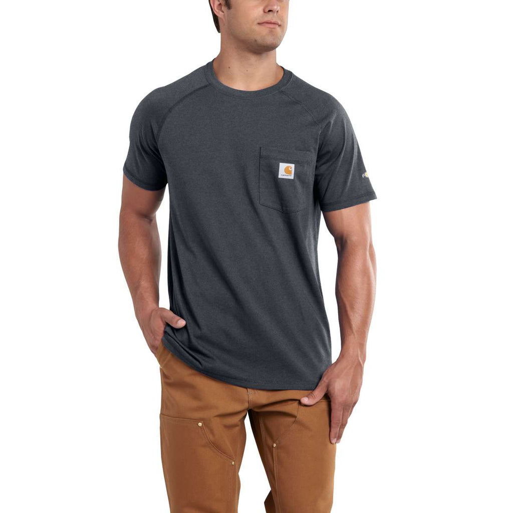 Carhartt Men's Granite Heather Force Cotton Short Sleeve T-Shirt