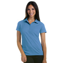 Antigua Women's Columbia Blue Pique Xtra-Lite Polo