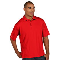 Antigua Men's Bright Red Pique Xtra-Lite Polo