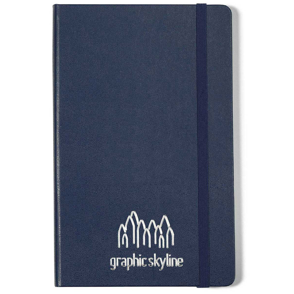 Moleskine Navy Blue Large Notebook and GO Pen Gift Set