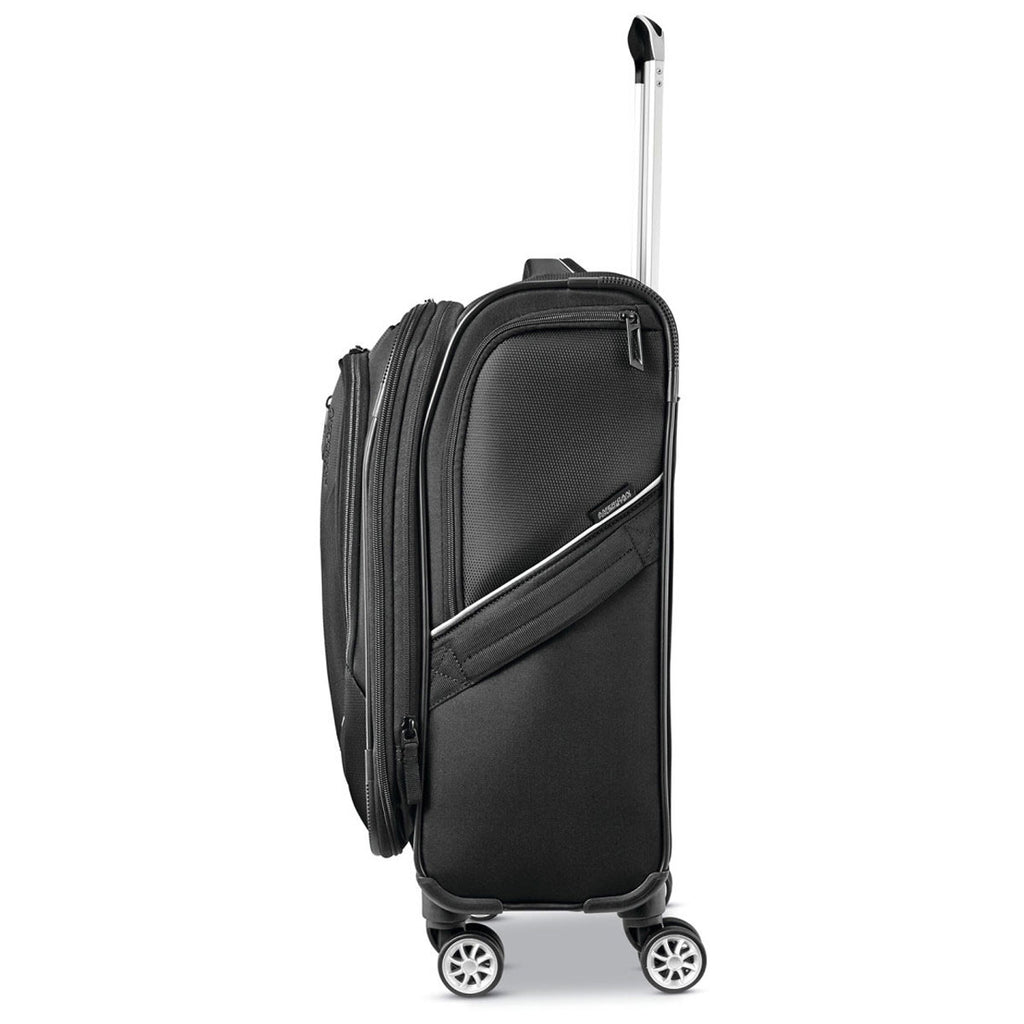 American Tourister Black Zoom Turbo 20" Spinner Carry-On