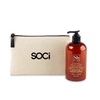 Soapbox Citrus & Peach Rose Healthy Hands Gift Set with Tan Pouch