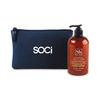 Soapbox Citrus & Peach Rose Healthy Hands Gift Set with Navy Pouch
