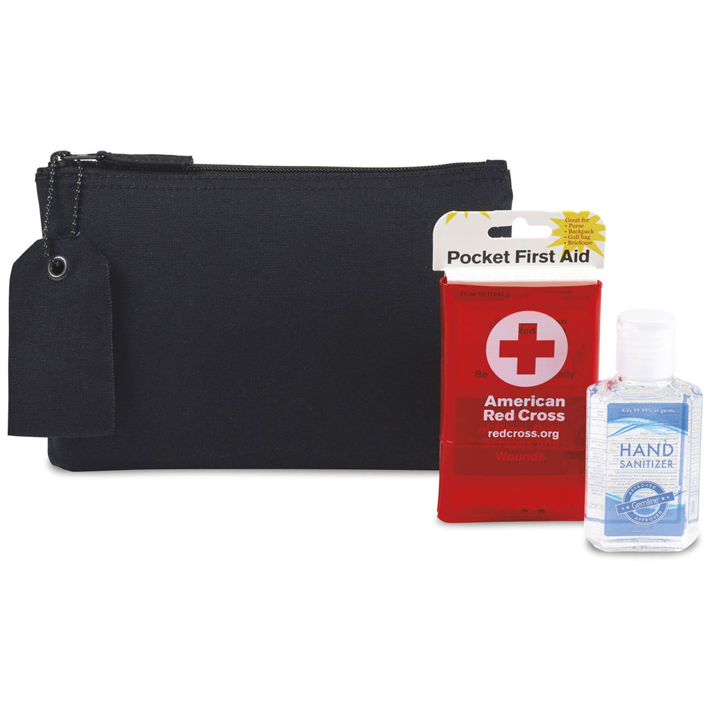American Red Cross Black Pocket First Aid and Hand Sanitizer Bundle