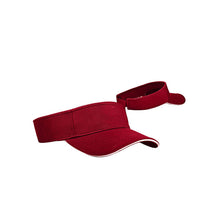 Antigua Dark Red/White Bunker Visor