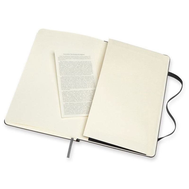 Moleskine Black Hard Cover Large Double Layout Notebook