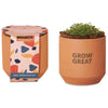 Modern Sprout Terracotta Tiny Terracotta Grow Kit Grow Kit Champagne Poppies
