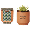 Modern Sprout Terracotta Tiny Terracotta Grow Kit Grow Kit Good Luck Clover