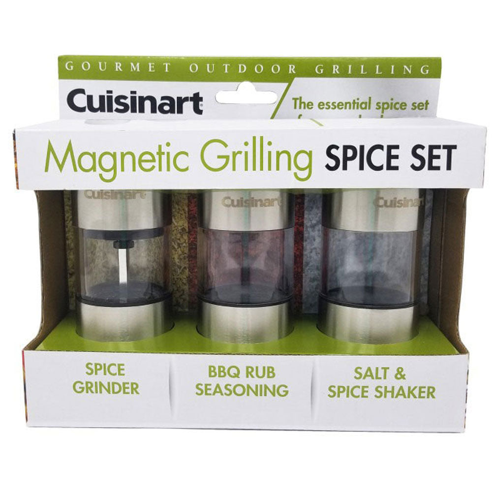 Cuisinart Stainless Steel 3 Piece Grilling Spice Set