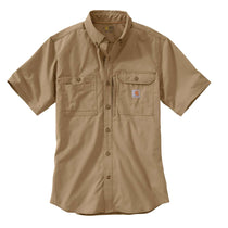 Carhartt Men's Dark Khaki Force Ridgefield Solid SS Shirt
