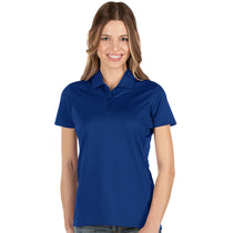 Antigua Women's Dark Royal Multi Balance Short Sleeve Polo Shirt