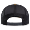 Pacific Headwear Heather Grey/Lt Charcoal/Amber Gold Snapback Trucker Mesh Cap