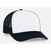Pacific Headwear White/Dark Navy Snapback Trucker Mesh Cap