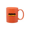 ETS Orange C-Handle Ceramic Mug 11 oz