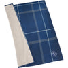 Leed's Blue Plaid Fleece Sherpa Blanket